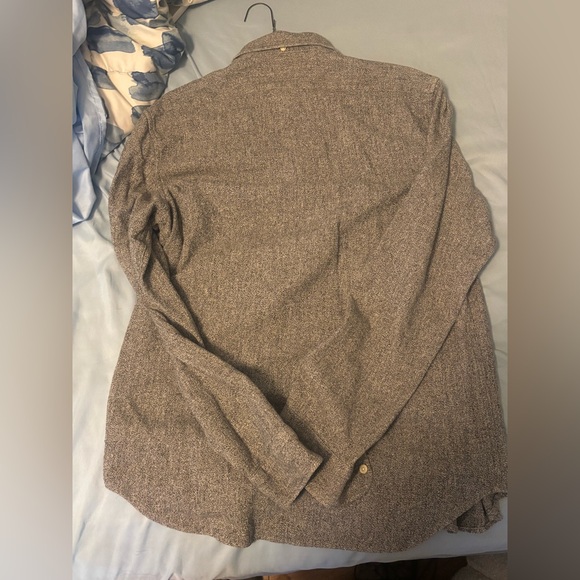 Taylor Stitch "Salt & Pepper" button-up shirt in a gray/black cotton blend - Picture 6 of 8